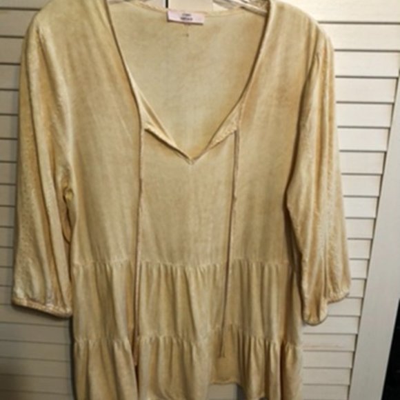Como Vintage Gold Distressed Top M - Picture 11 of 12